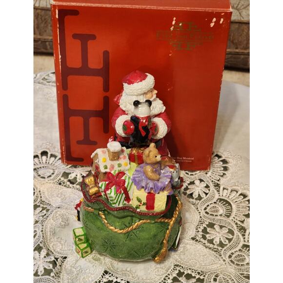 Fitz and Floyd Santa Musical Figurine 'Here Comes Santa Claus' New Original Box - Picture 7 of 9